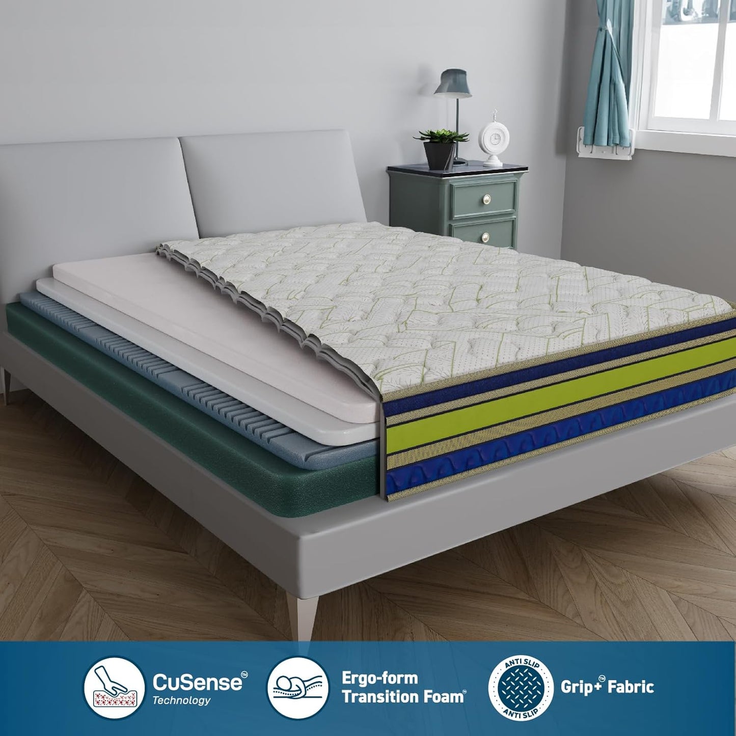 Centuary Mattresses Q-Gel Luxury 8-Inch King Size Bed Mattress
