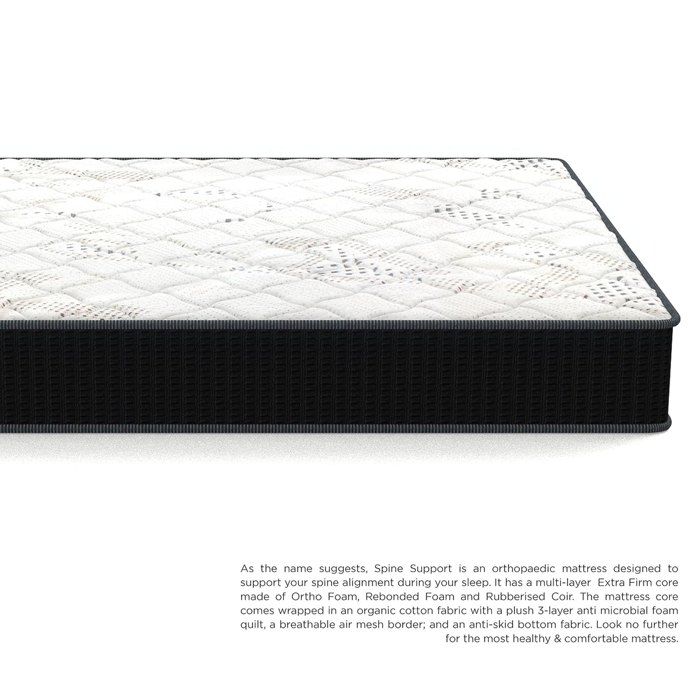 Centuary Mattresses Spine Support 6 inch Extra Firm Orthopedic Coir Mattress