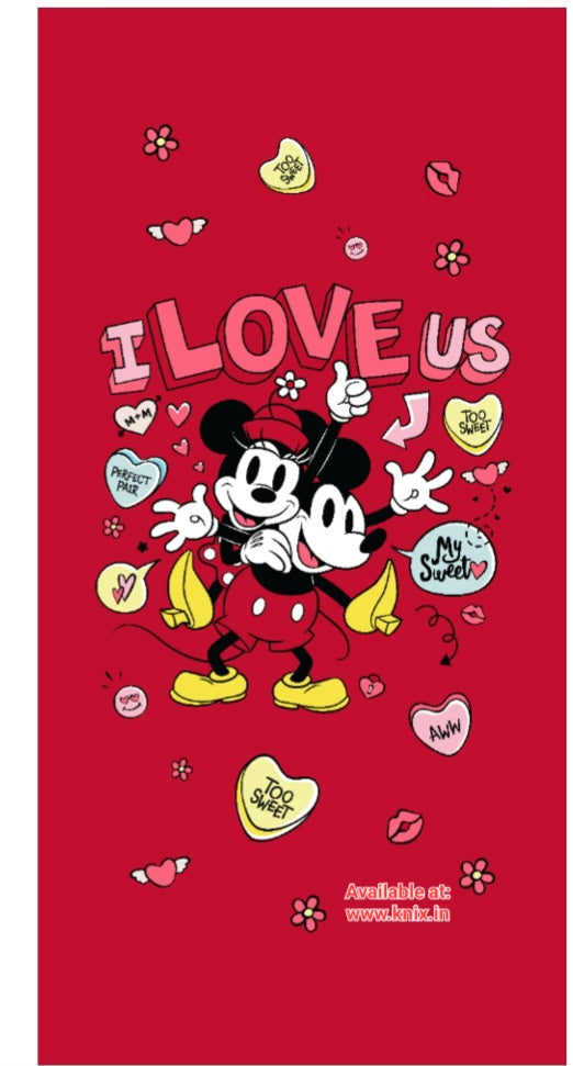 Mickey Mouse 100% Cotton Bath Towel - Blue - By Spaces