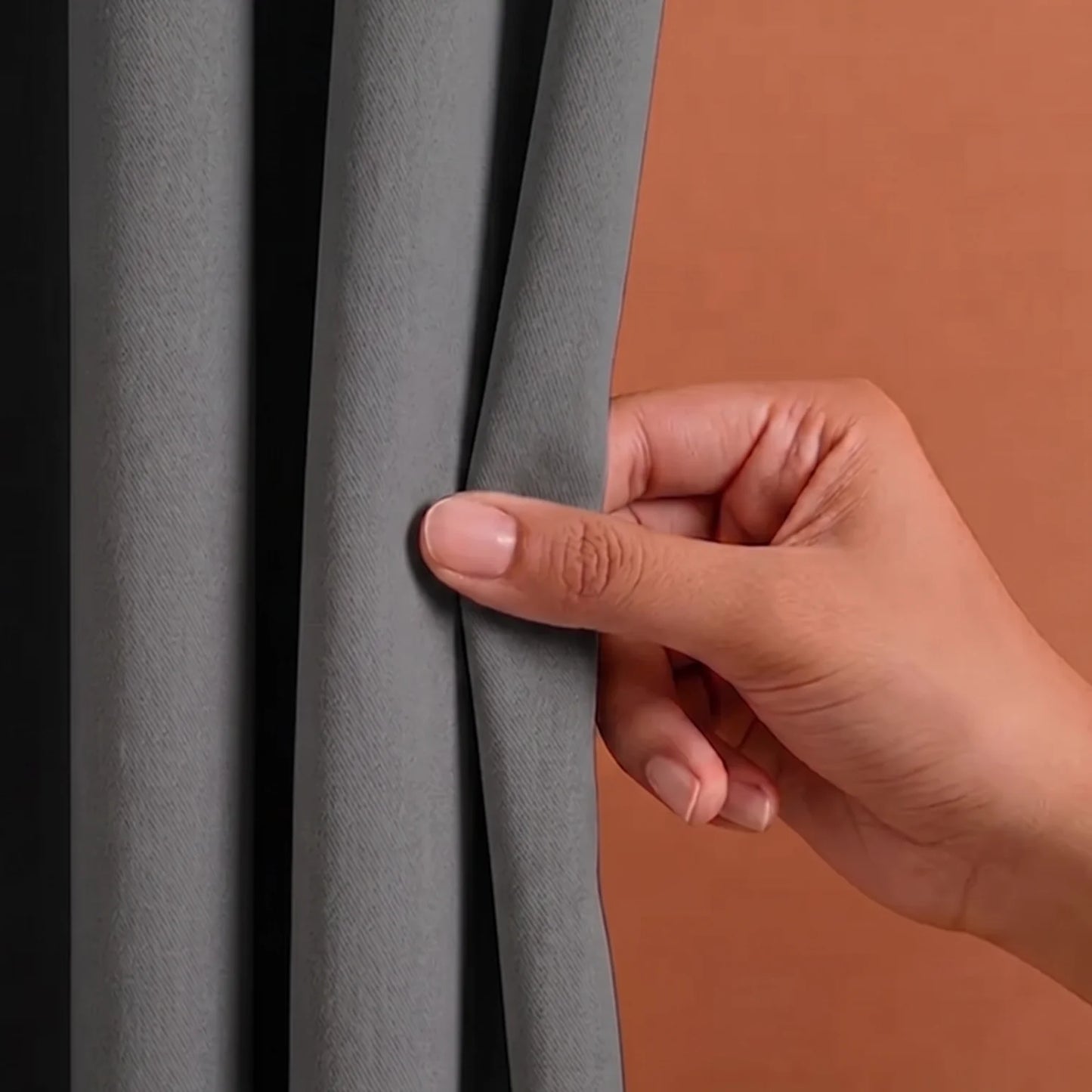 Knix Solid Blackout Curtains | Grey