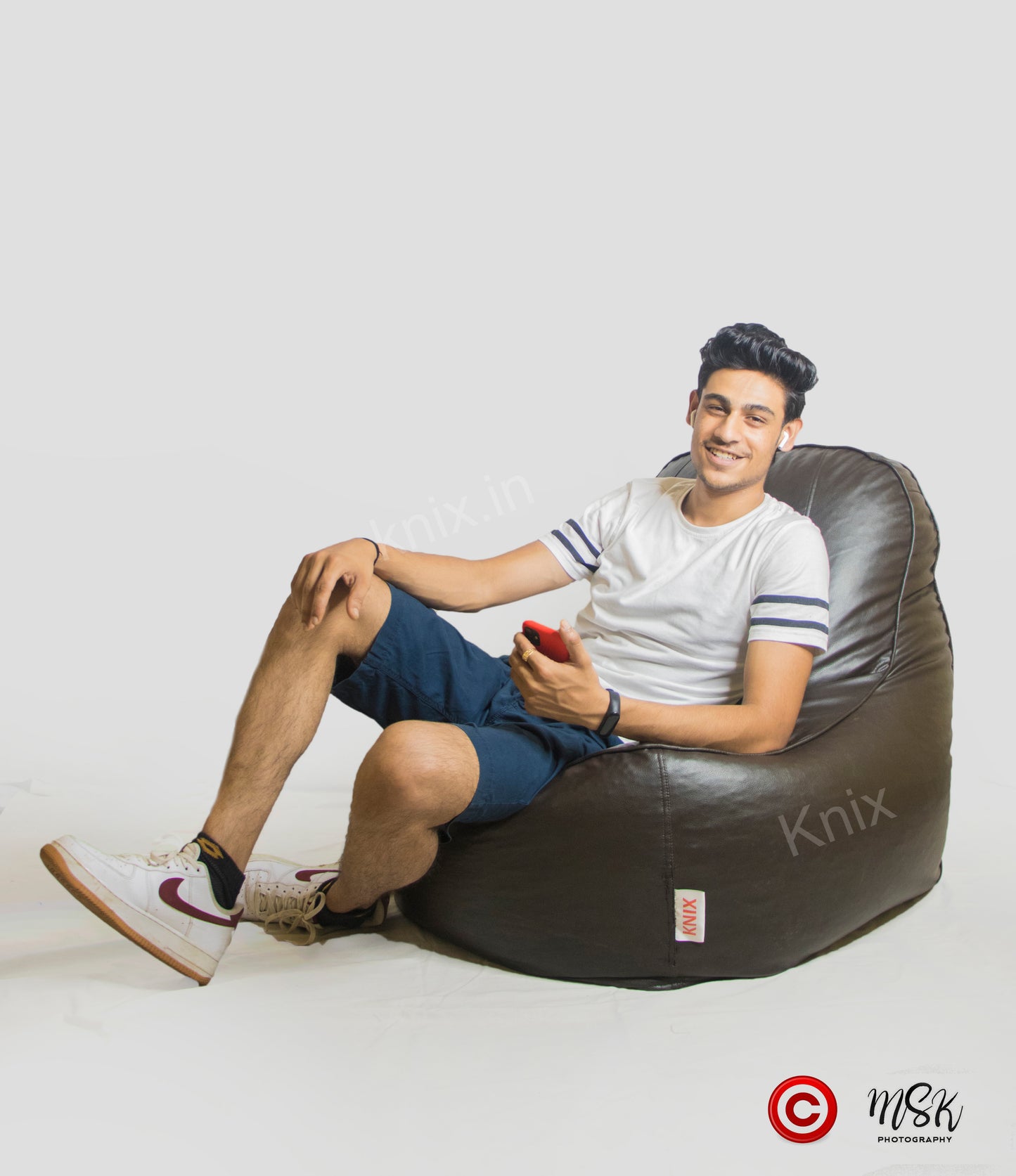 Knix Rocker Chair brown Bean Bag , Cover Only | Without Beans
