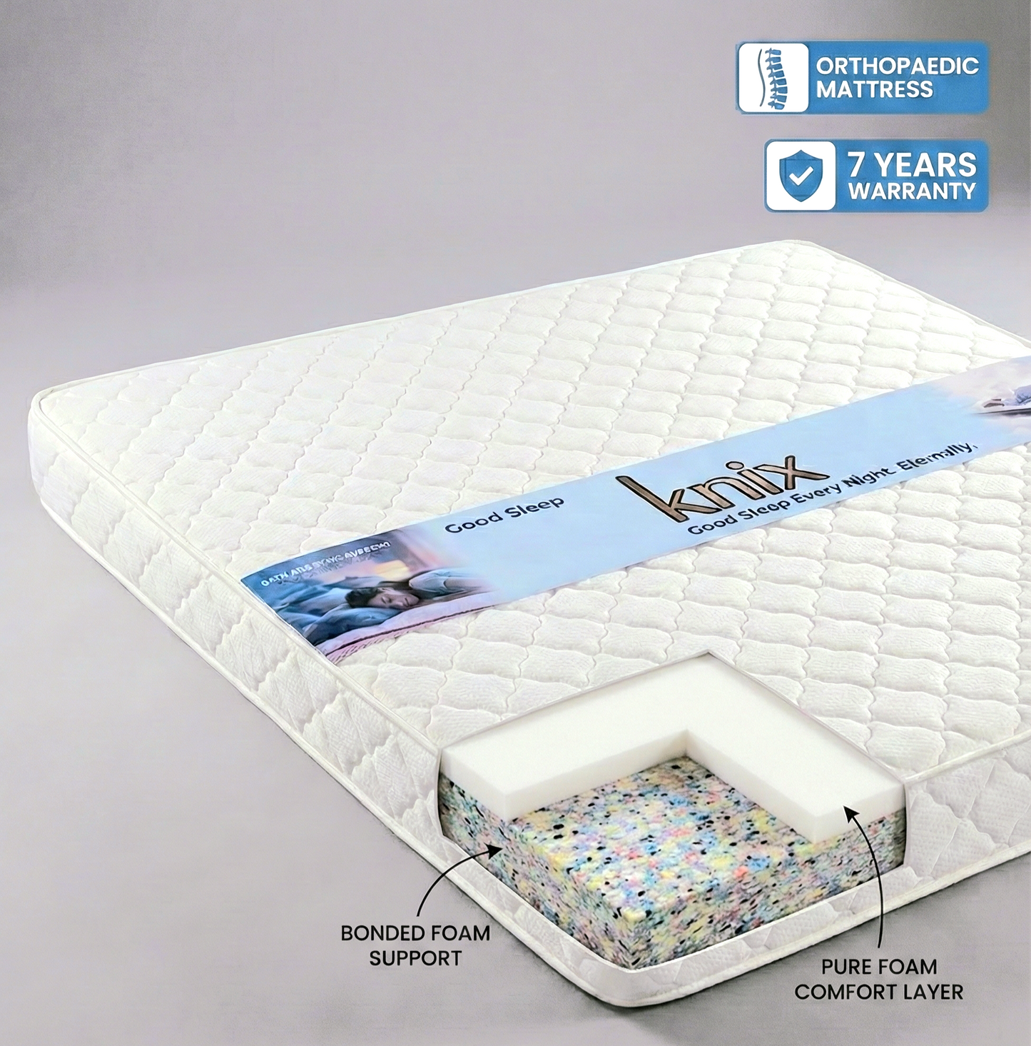 Sleep Pain-Free: Knix Eternia Bonded Foam Mattress.