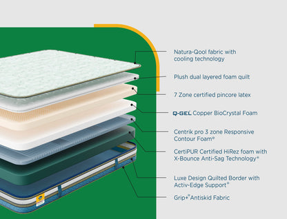 Centuary Q-GEL Natura latex Mattress