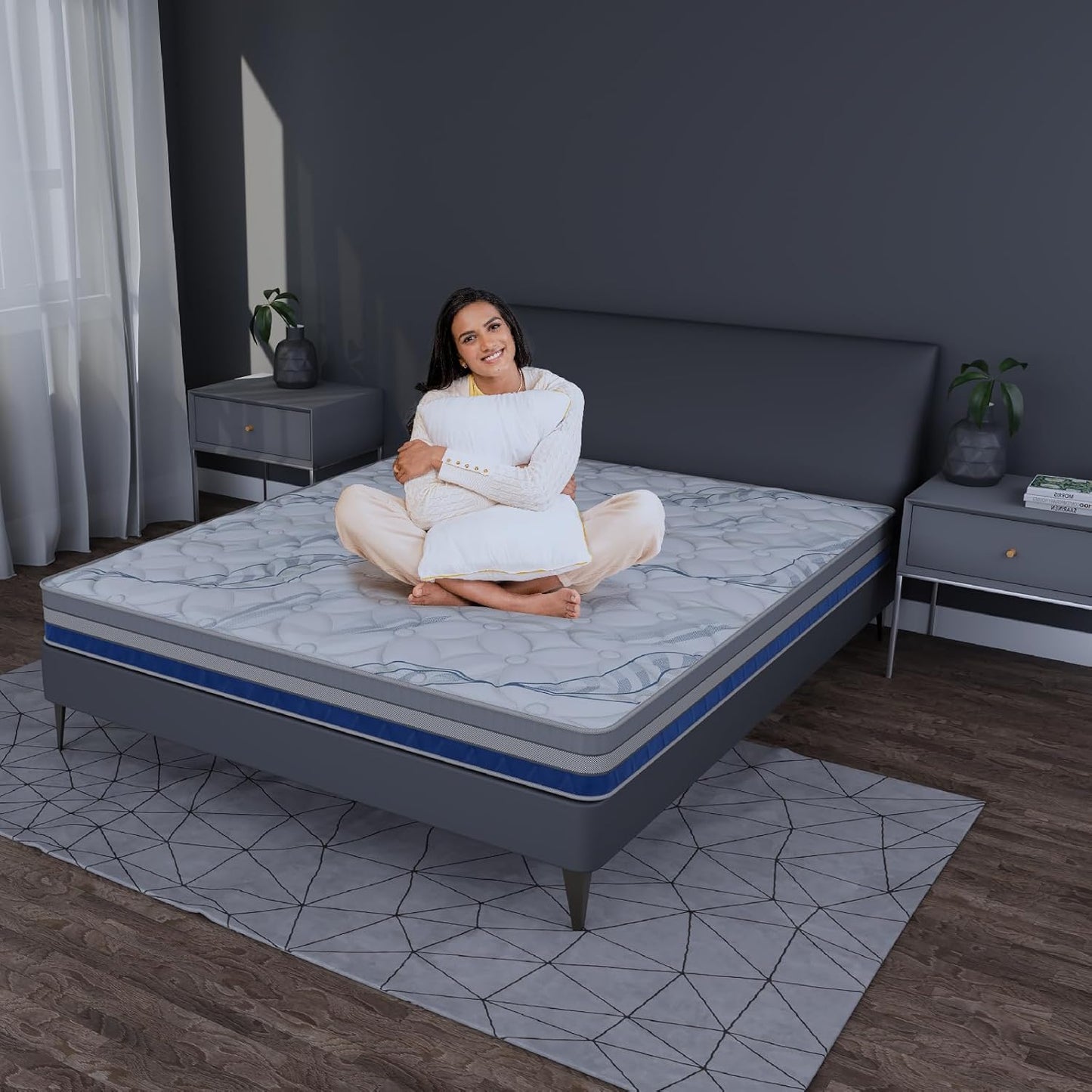 Centuary Mattresses Q-Gel Comfort Cusense Technology with Copper Crystal Memory Foam 6 inch