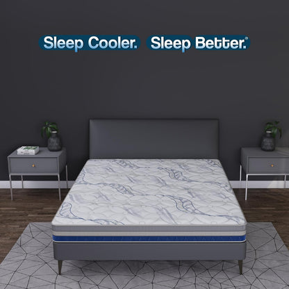 Centuary Mattresses Q-Gel Comfort Cusense Technology with Copper Crystal Memory Foam 6 inch