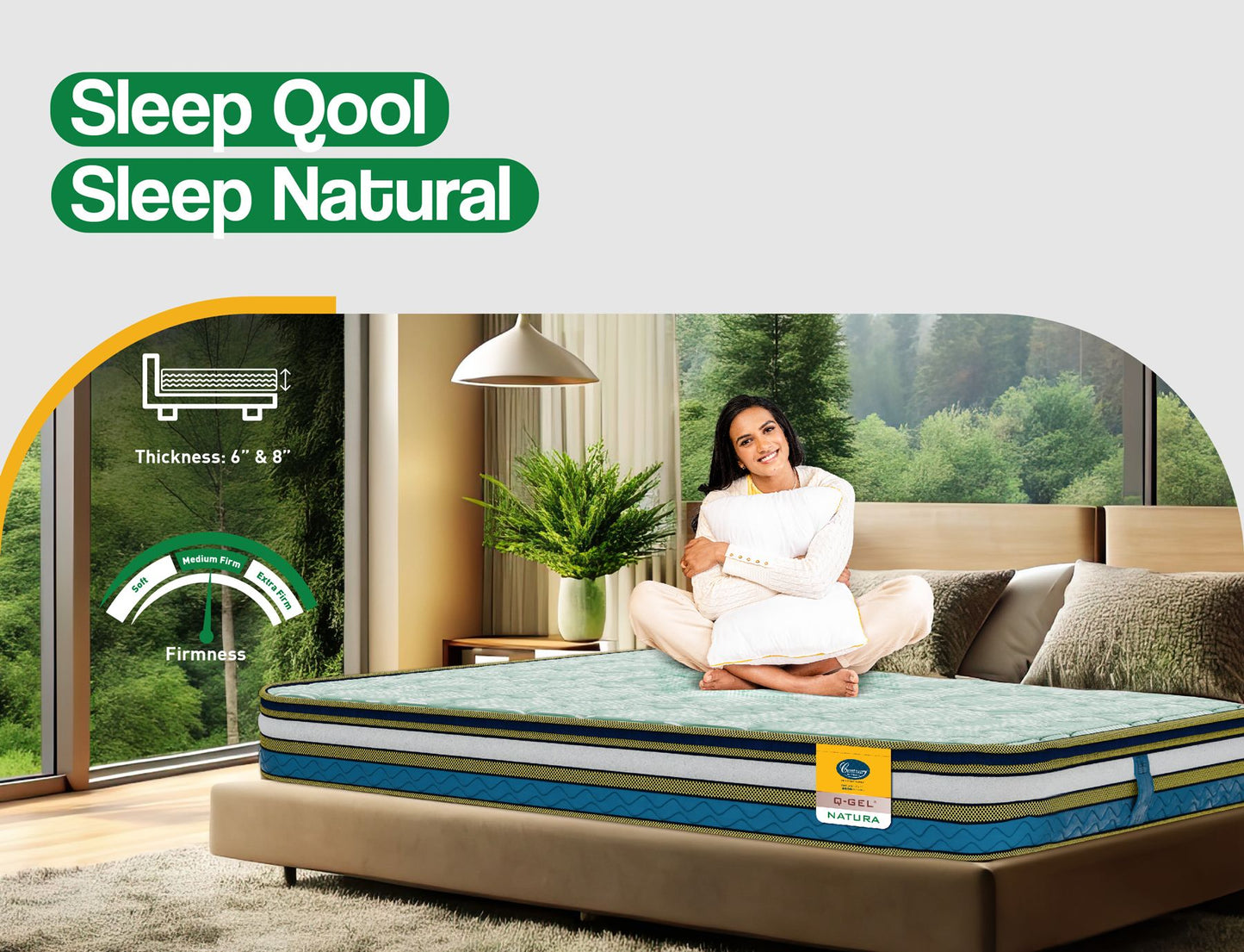 Centuary Q-GEL Natura latex Mattress