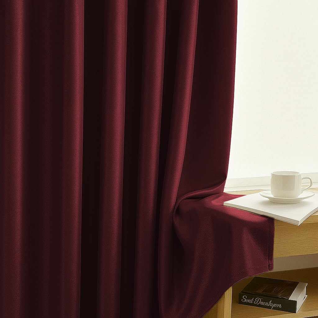 Knix True Solid Blackout Curtains | Maroon