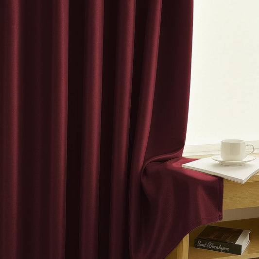 Knix Solid Blackout Curtains | Maroon