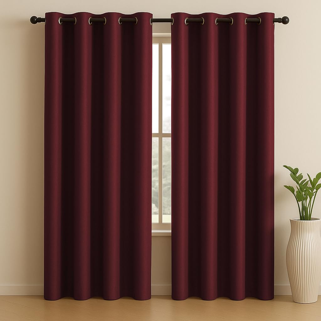 Knix True Solid Blackout Curtains | Maroon
