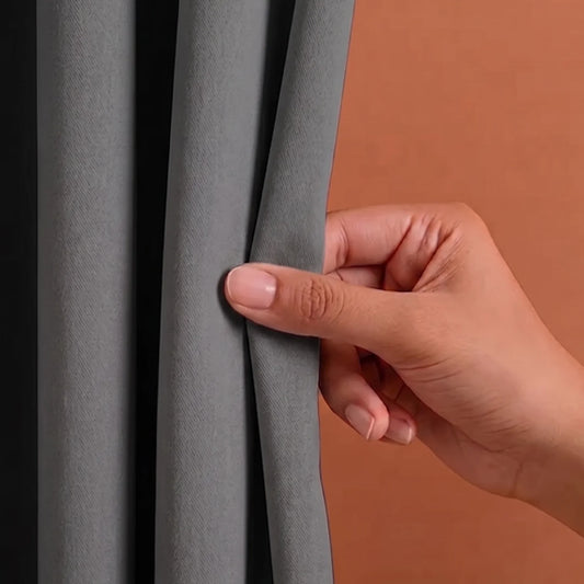 Knix Solid Blackout Curtains | Grey