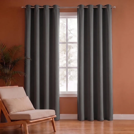 Knix Solid Blackout Curtains | Grey
