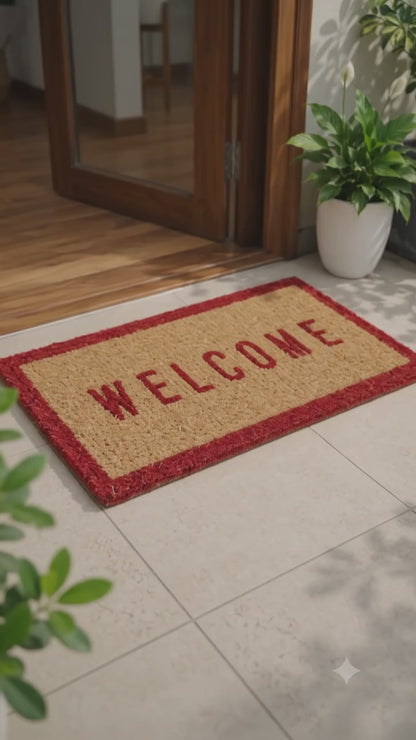 Premium Natural Coir Doormat – Stylish WELCOME Door Mat | Knix Home