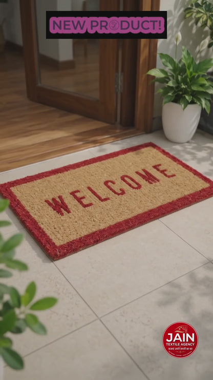 Premium Natural Coir Doormat – Stylish WELCOME Door Mat | Knix Home
