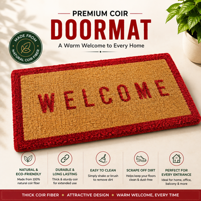 Premium Natural Coir Doormat – Stylish WELCOME Door Mat | Knix Home
