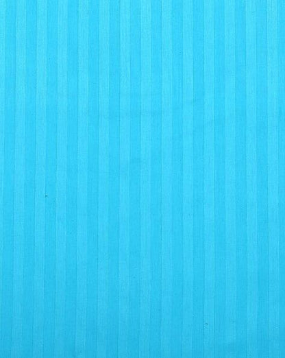 Knix Cotton Satin King , Queen Size Self Stripe Bed Sheet - Knix Decor