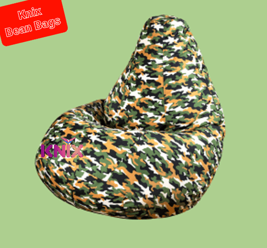 Knix canvas printed Bean Bag , Cover Only | Without Beans - Knix Decor
